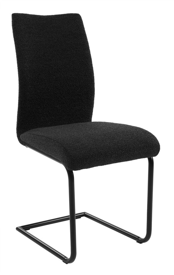 Lina matstol svart boucletyg 4-pack