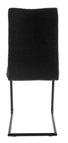 Lina matstol svart boucletyg 4-pack