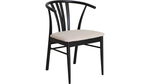 Aron matstol svartlackerad ek 2-pack