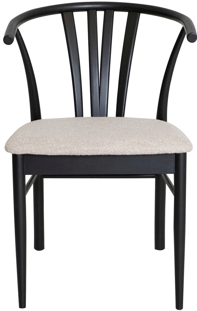 Aron matstol svartlackerad ek 2-pack