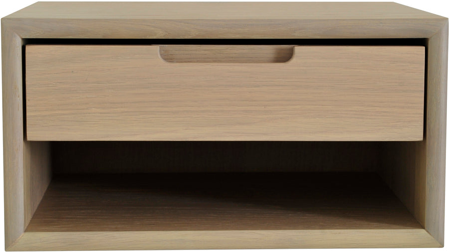 Emma sängbord för vägg vitpigmenterad ek