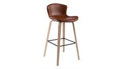 Kine barstol konstskinn brun vintage 2-pack