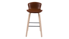 Kine barstol konstskinn brun vintage 2-pack
