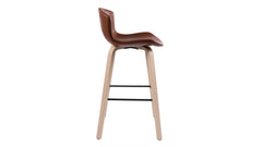 Kine barstol konstskinn brun vintage 2-pack