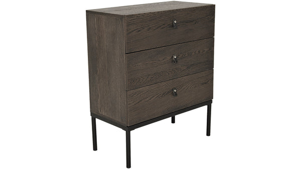 Brown byrå 3 lådor mörkbrun ekfaner