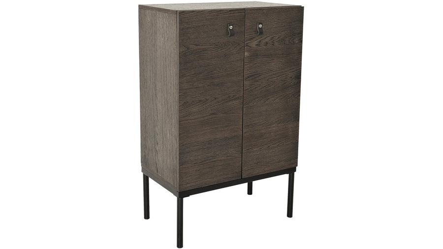 Brown skåp mörkbrun