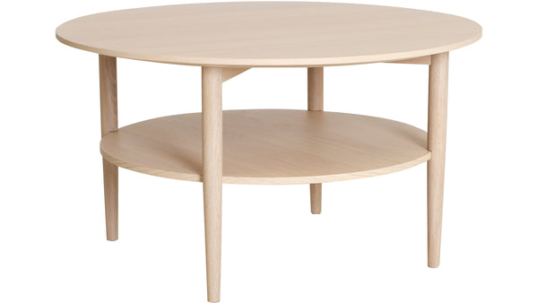 Kalmar soffbord m hylla, Ø90