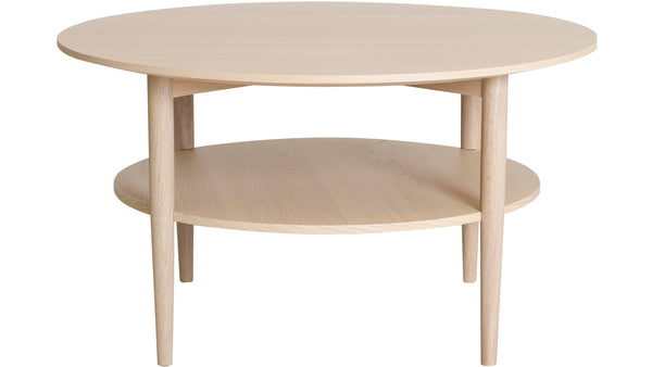 Kalmar soffbord m hylla, Ø90