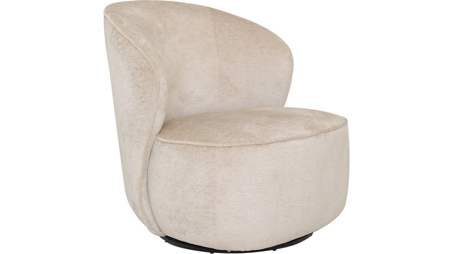 Zurich snurrfåtölj beige tyg