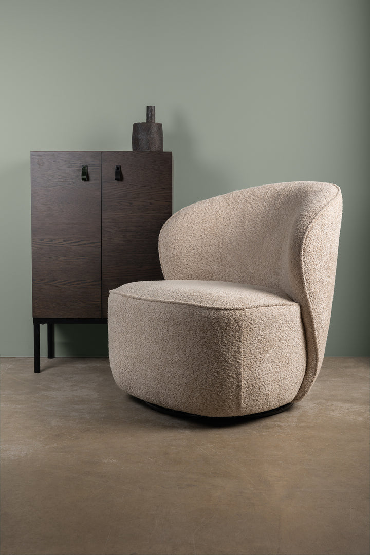 Zurich snurrfåtölj beige tyg