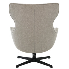 Weston fåtölj med fotpall tyg beigegrå