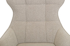 Weston fåtölj med fotpall tyg beigegrå