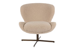 Molli fåtölj med snurr tyg beige