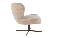 Molli fåtölj med snurr tyg beige