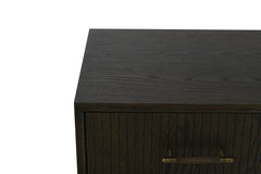 Lyon sängbord brunlackad ek