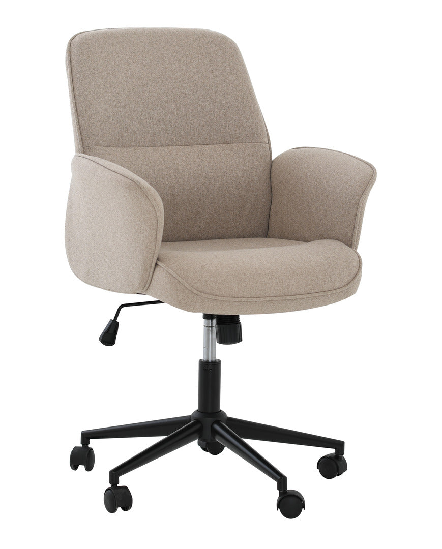 Lino kontorsstol beige tyg
