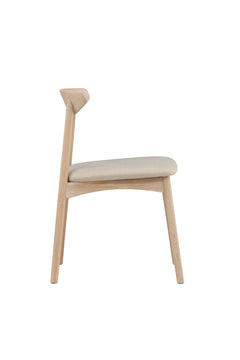 Ven matstol vitpigmenterad/beige 2-pack
