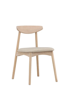 Ven matstol vitpigmenterad/beige 2-pack