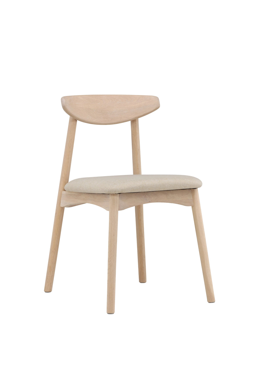 Ven matstol vitpigmenterad/beige 2-pack