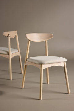Ven matstol vitpigmenterad/beige 2-pack