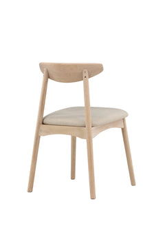 Ven matstol vitpigmenterad/beige 2-pack