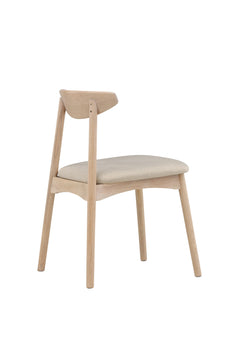 Ven matstol vitpigmenterad/beige 2-pack