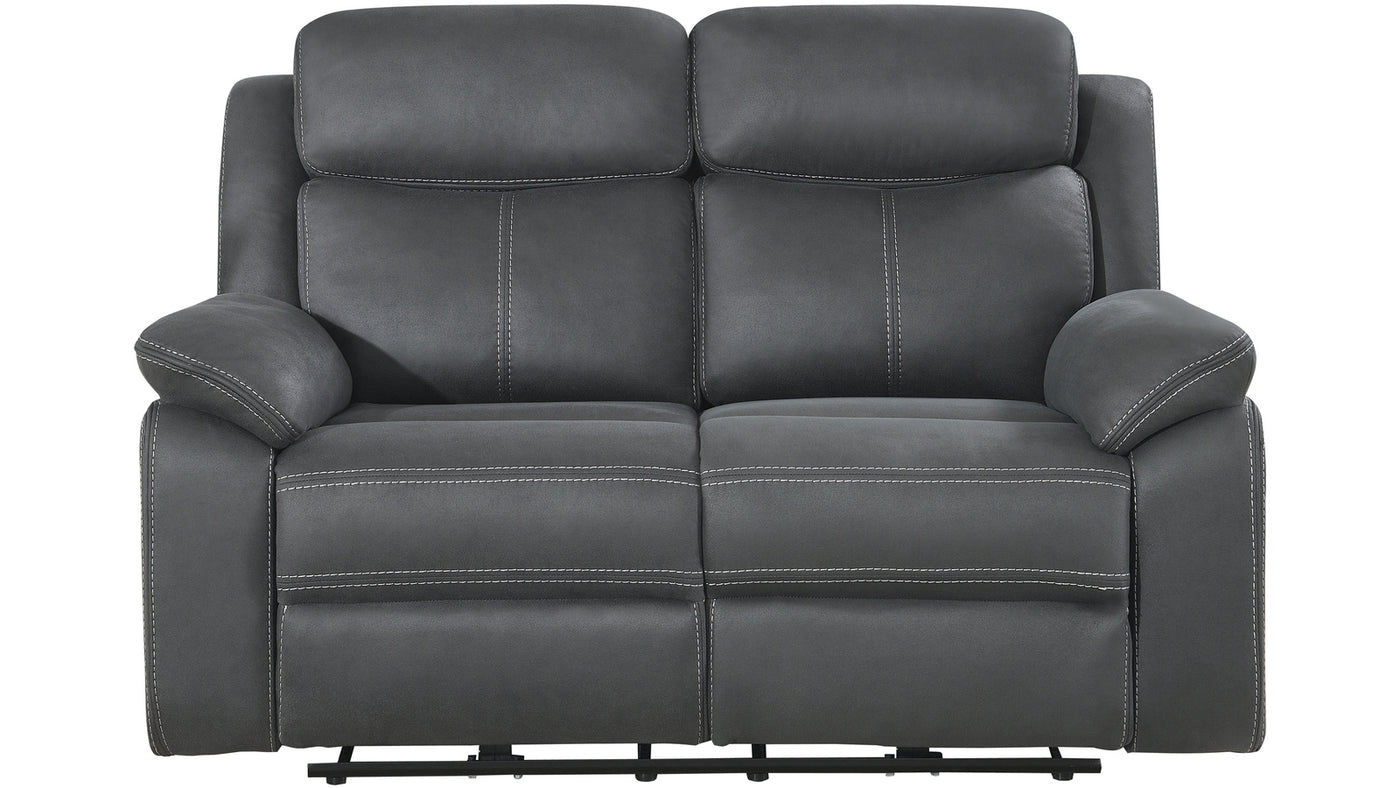 Teddy reclinersoffa 2-sits med el tyg grå