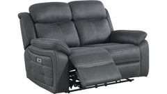 Teddy reclinersoffa 2-sits med el tyg grå