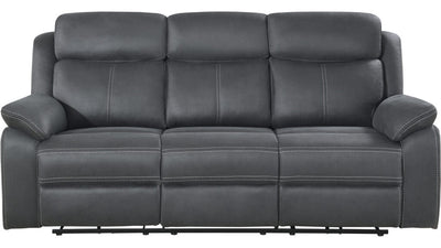 Teddy 3-sits reclinersoffa tyg grå el