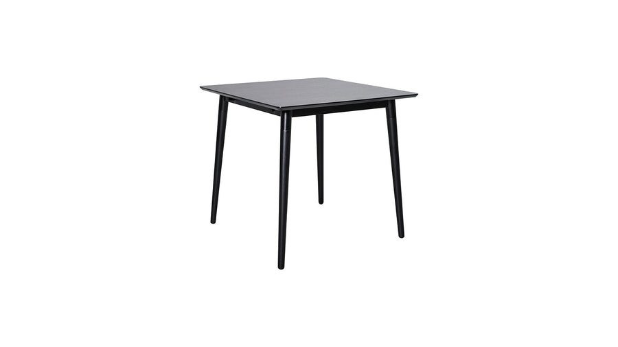 Viken matbord 80x80 svart ask melamin
