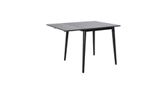Viken matbord 80x80 svart ask melamin