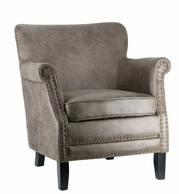 Baron vintage fåtölj brunt tyg