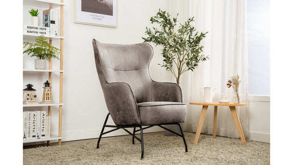 Melker fåtölj brunt tyg