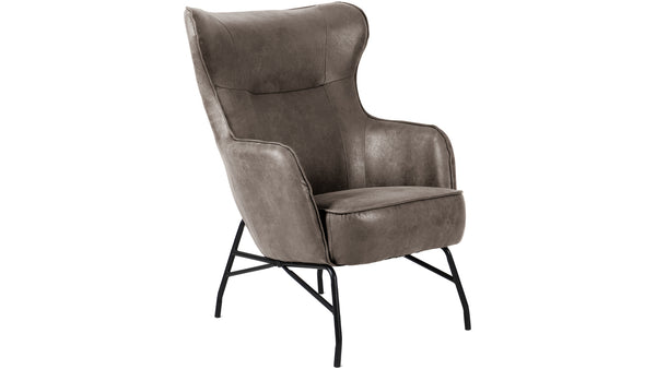 Melker fåtölj brunt tyg