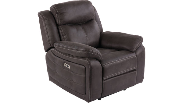 Teddy reclinerfåtölj tyg brun el