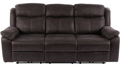 Teddy reclinersoffa 3-sits med el tyg brungrå