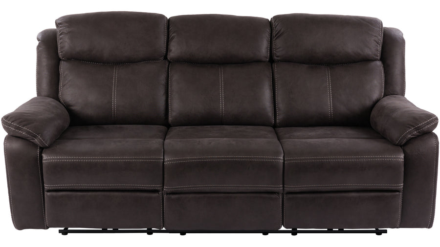 Teddy reclinersoffa 3-sits med el tyg brungrå