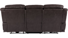 Teddy reclinersoffa 3-sits med el tyg brungrå