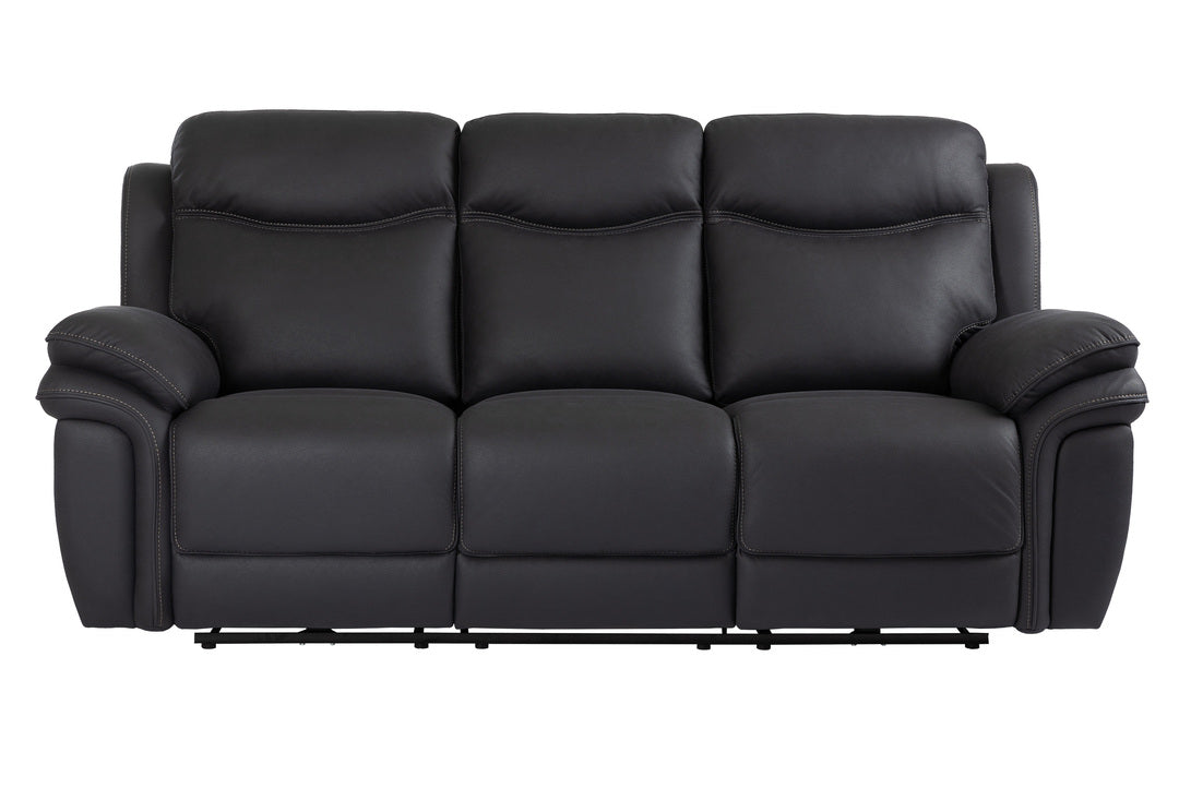 Manne reclinersoffa 3-sits med el tyg svart