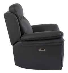 Manne reclinerfåtölj med el tyg svart