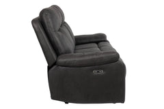 Bengt reclinersoffa 3-sits med el tyg svart
