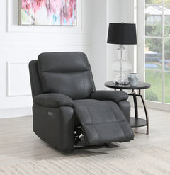 Bengt reclinerfåtölj med el tyg grå