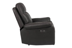 Bengt reclinerfåtölj med el tyg grå