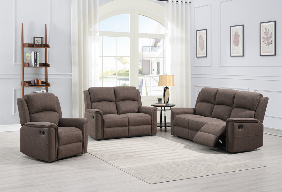 Staffan reclinersoffa 2-sits tyg brun