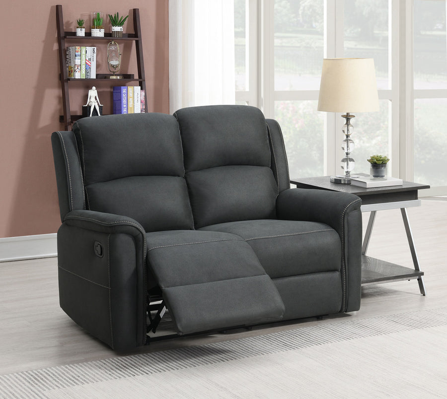 Staffan reclinersoffa 2-sits tyg grå