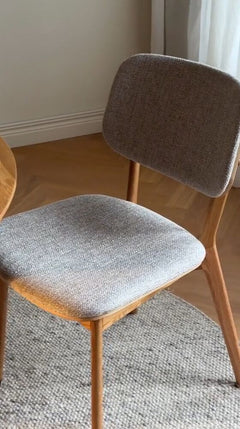 Barrett stol ek/ljusbeige tyg 2-pack