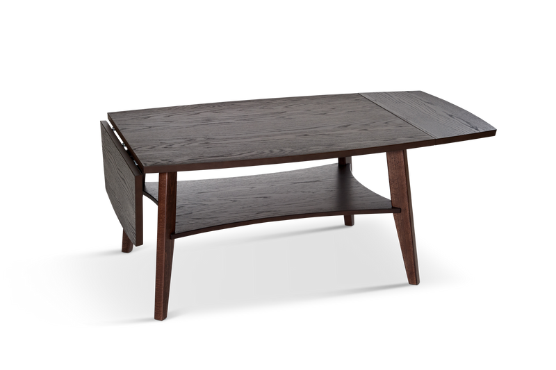 Birdie klaffbord rökt ek 90x70 (140x70) cm