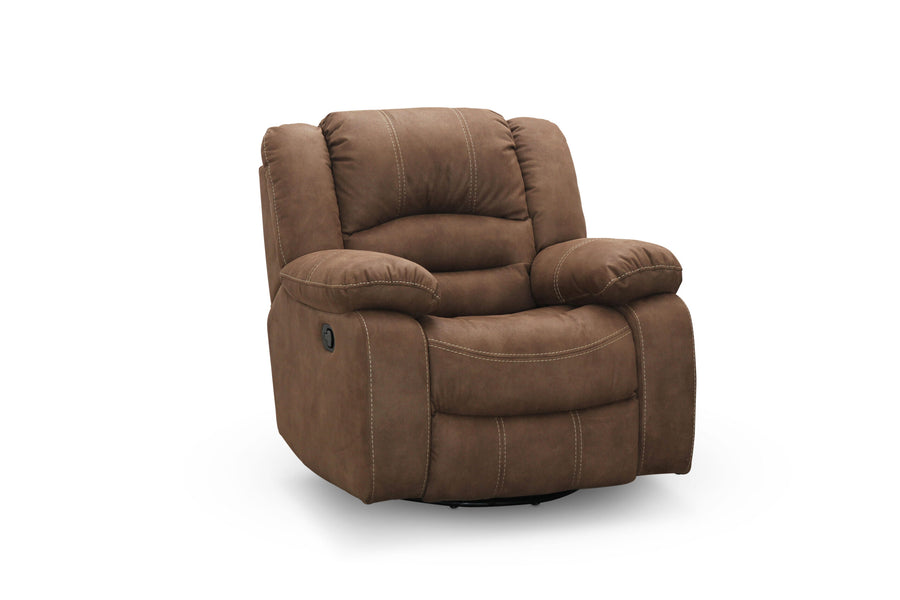 Cinema reclinerfåtölj manuell tyg brun