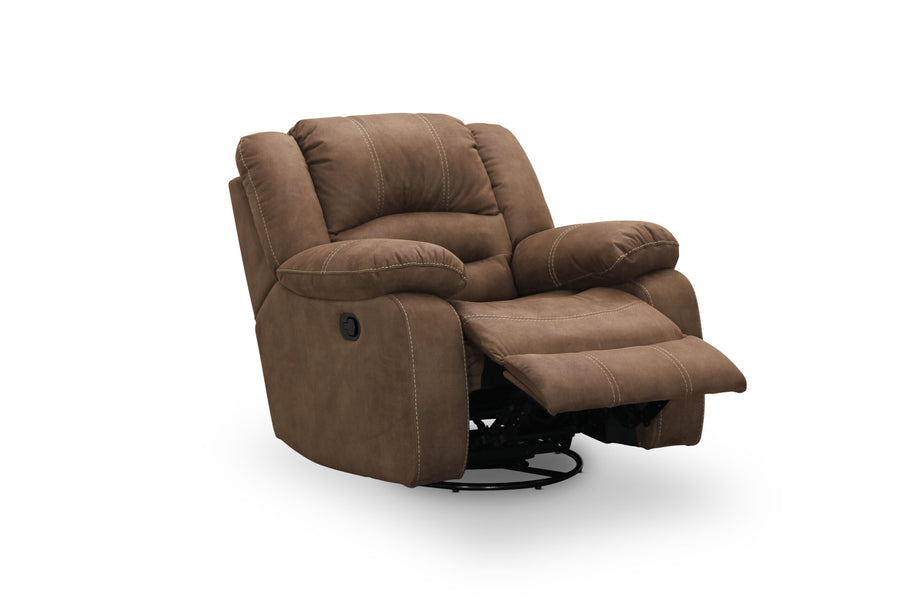 Cinema reclinerfåtölj manuell tyg brun