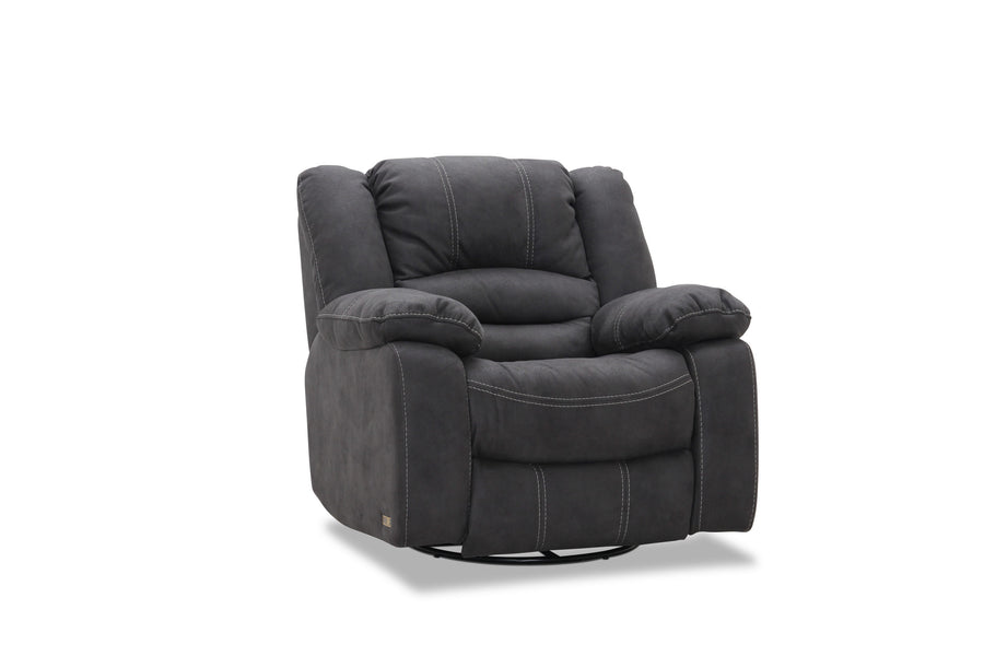 Cinema reclinerfåtölj manuell tyg grå